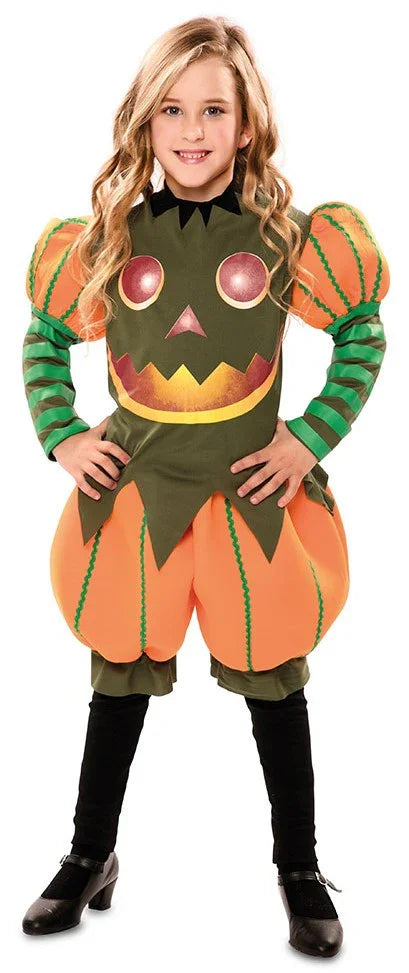 Disfraz de Calabaza Diabólica para Niña Calabaza EuroCarnavales